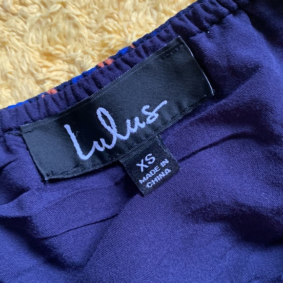 Lulus XS strapless top tube top navy with built in shelf bra - Picture 4 of 5